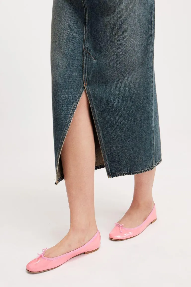 Midi denim skirt
