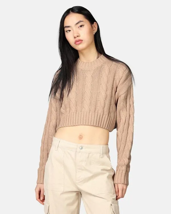 Croppet strikkegenser