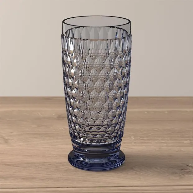 Boston Coloured highball drink glass, blue