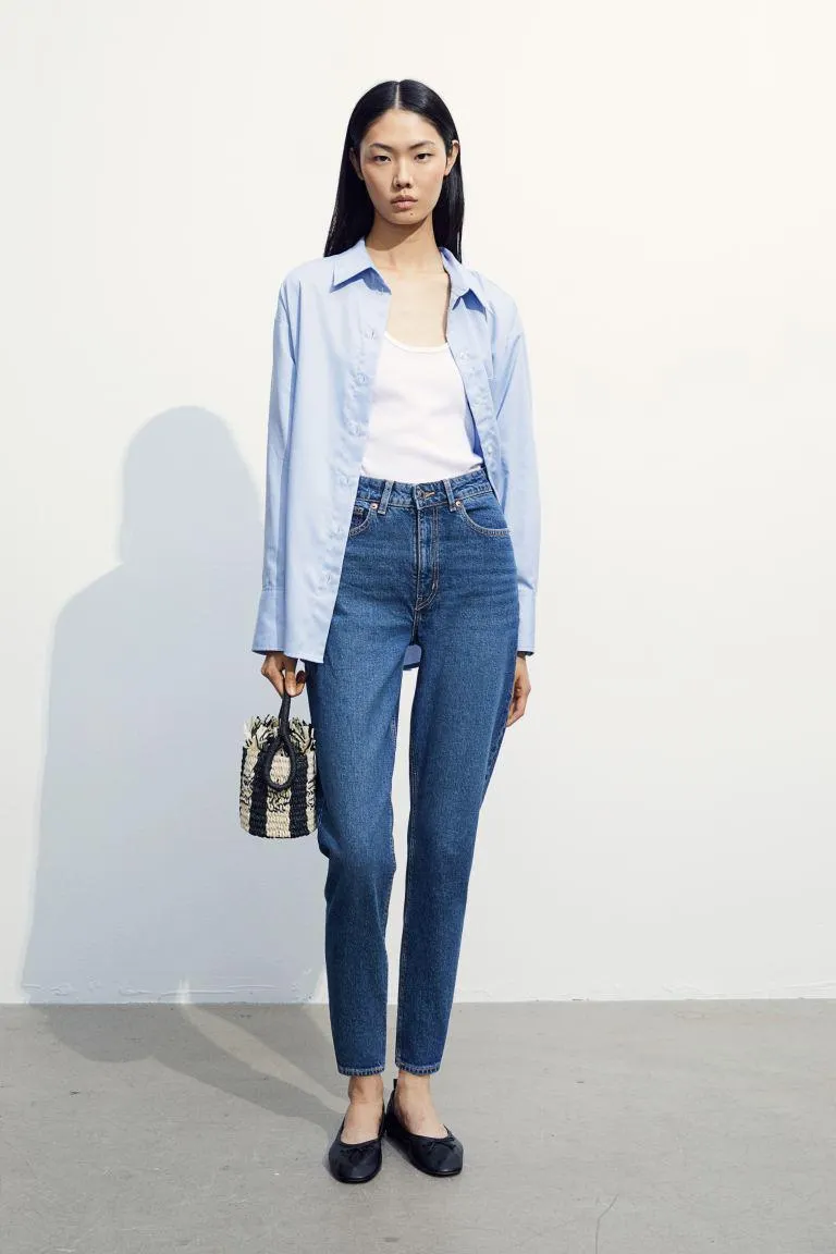 Slim Mom High Ankle Jeans