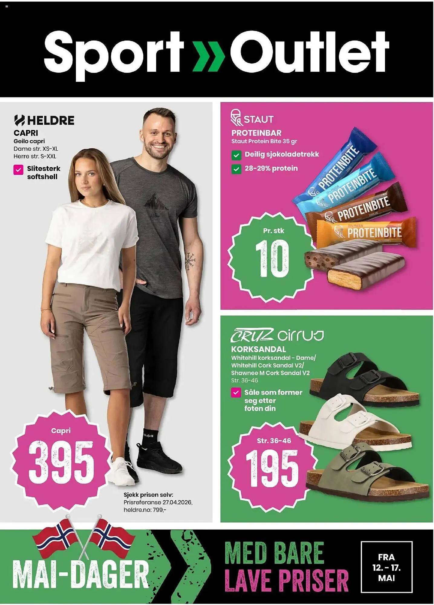 Sport Outlet kundeavis fra 12. mai til 17. mai 2026 - kundeavisside 1