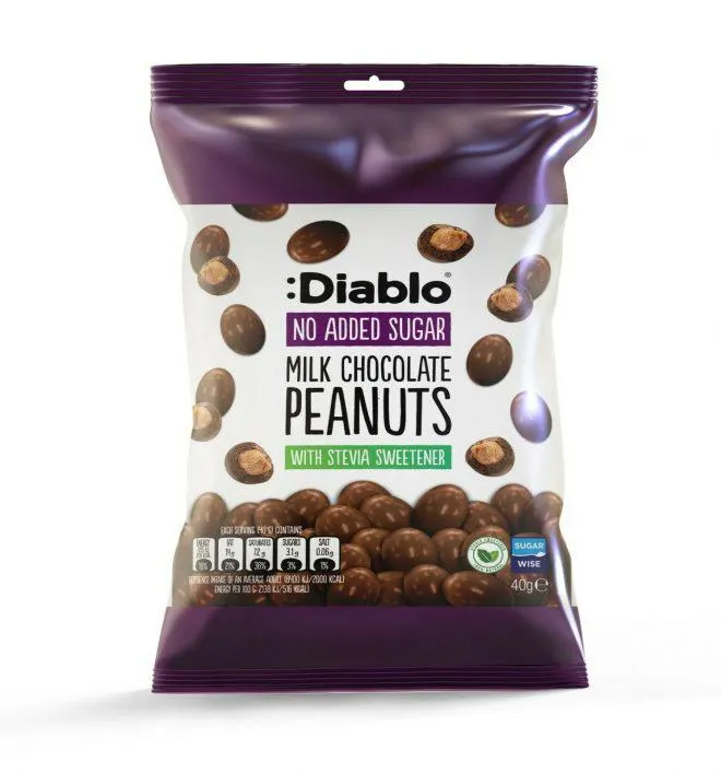 Diablo peanøtter med melkesjokoladetrekk 40 g