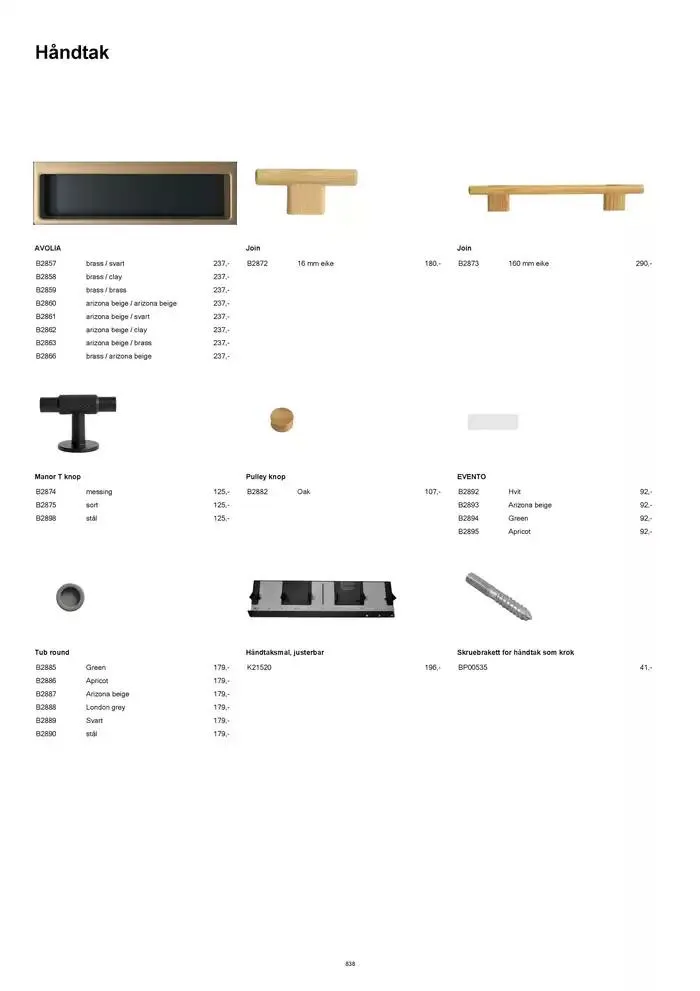kvik kjøkken Prisliste. fra 1. januar til 31. desember 2025 - kundeavisside 838