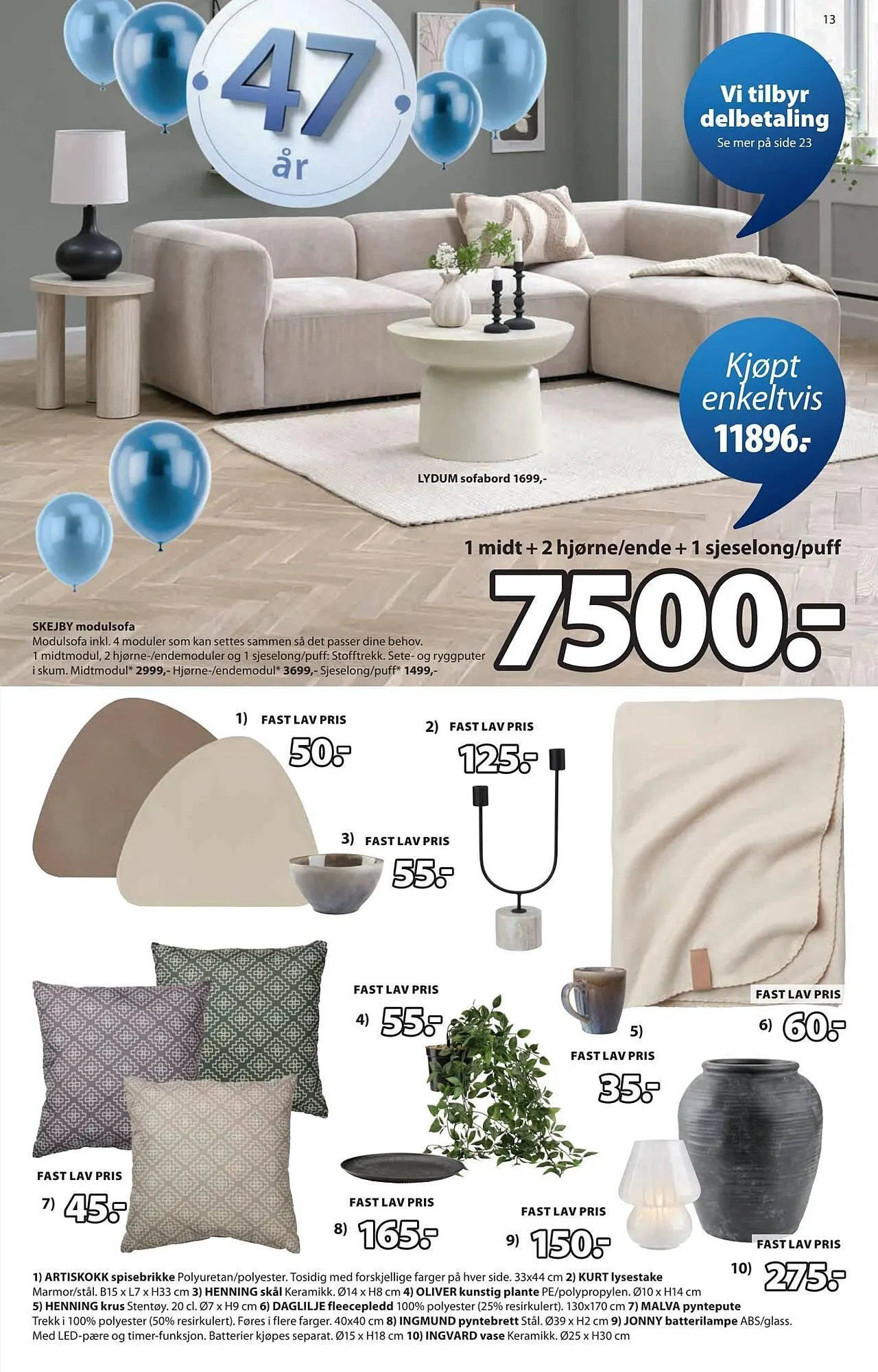 JYSK kundeavis fra 13. april til 19. april 2026 - kundeavisside 13