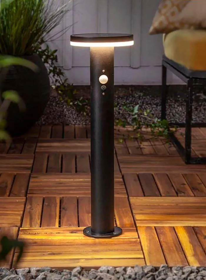 Valetta pullert solcelledrevet - sort