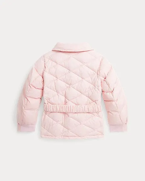 Water-Repellent Belted Quilted Jacket