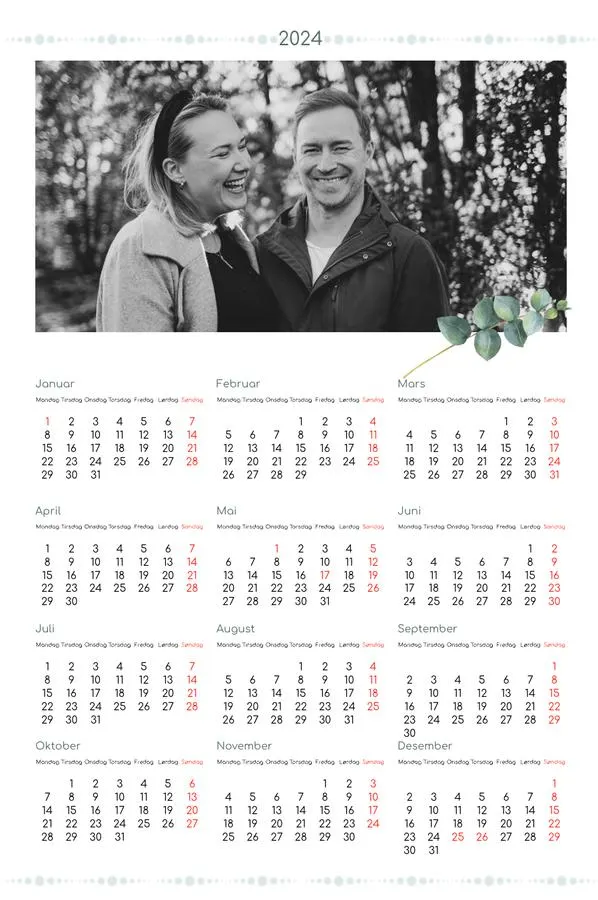 Plakatkalender | Liten (A4) | Kvist