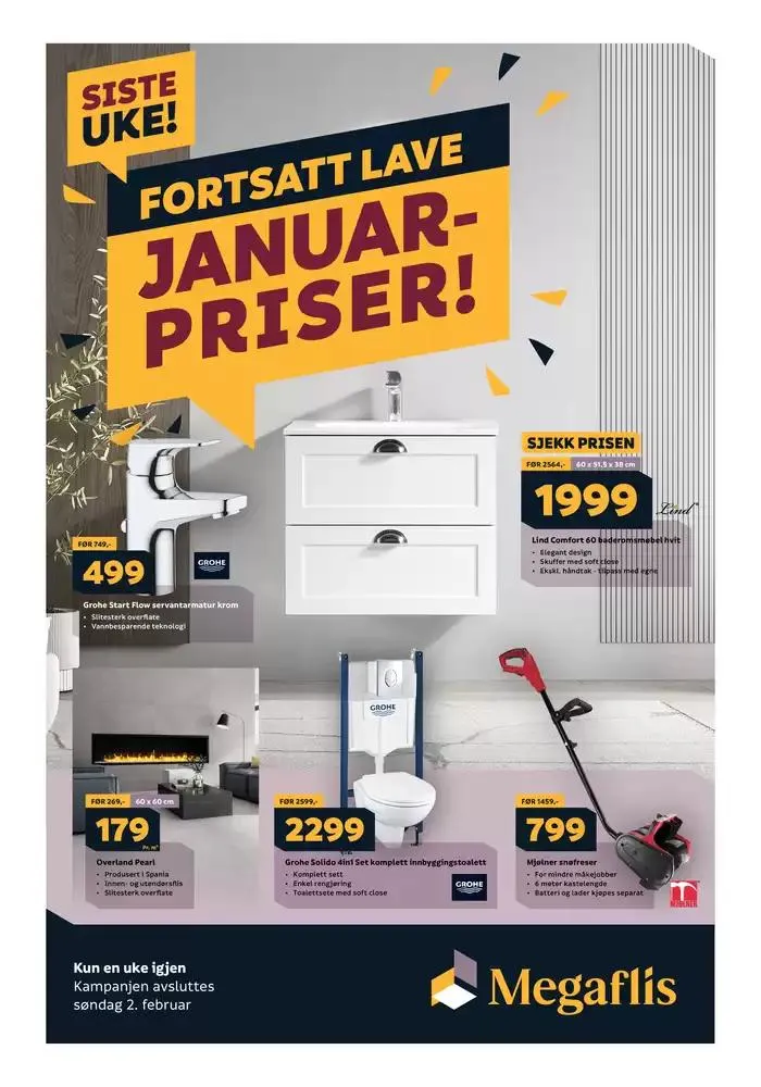 Megaflis Kundeavis fra 29. januar til 12. februar 2025 - kundeavisside 1
