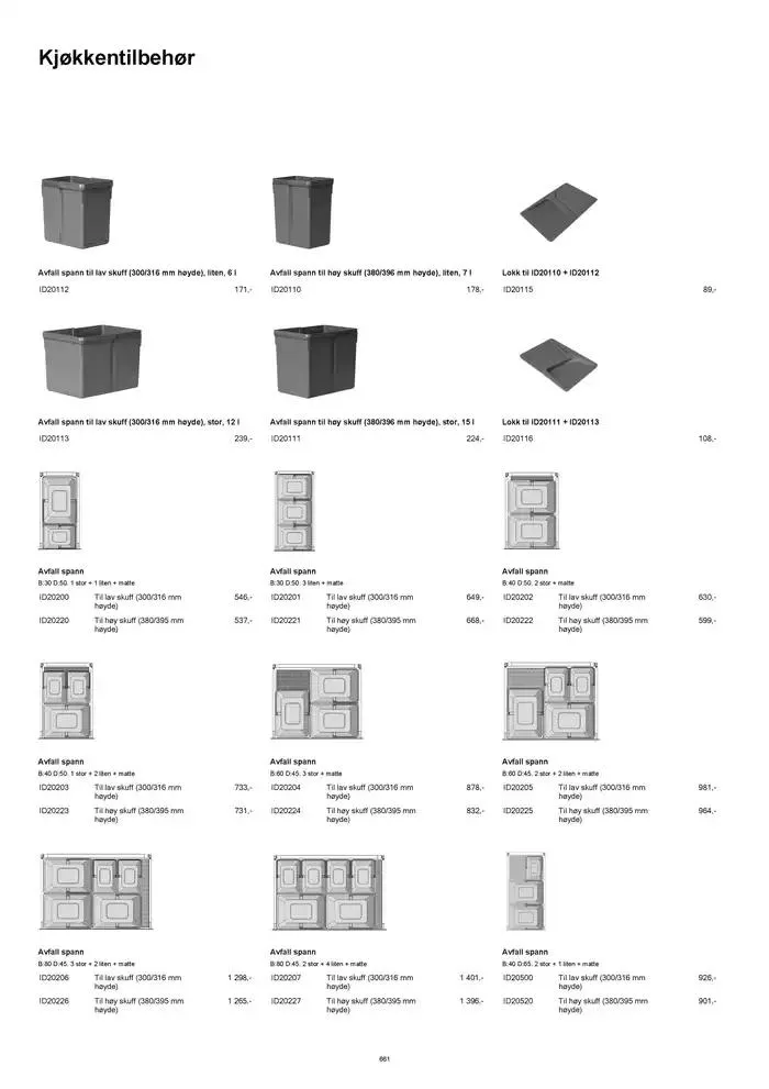 kvik kjøkken Prisliste. fra 1. januar til 31. desember 2025 - kundeavisside 661