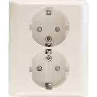 Namron Stikkontakt dobbel innfelt jord og barnevern PH