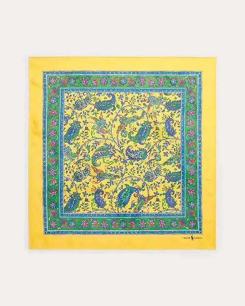 Paisley Silk Habotai Bandana