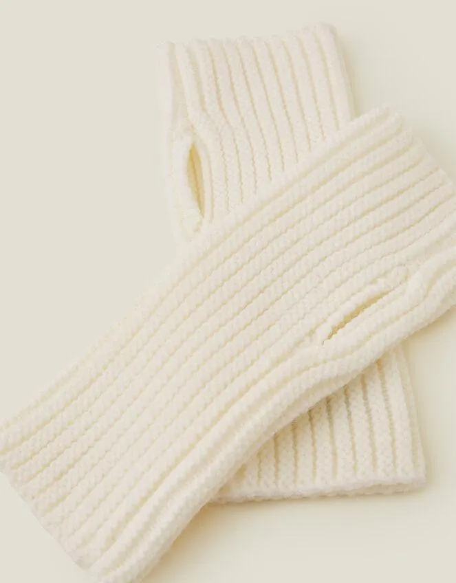 Ribbed Fingerless Gloves