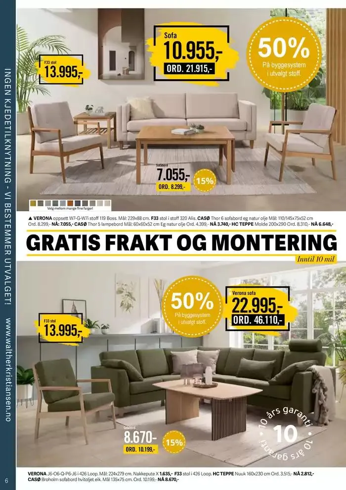 Gratis frakt og montering fra 8. januar til 28. februar 2025 - kundeavisside 6