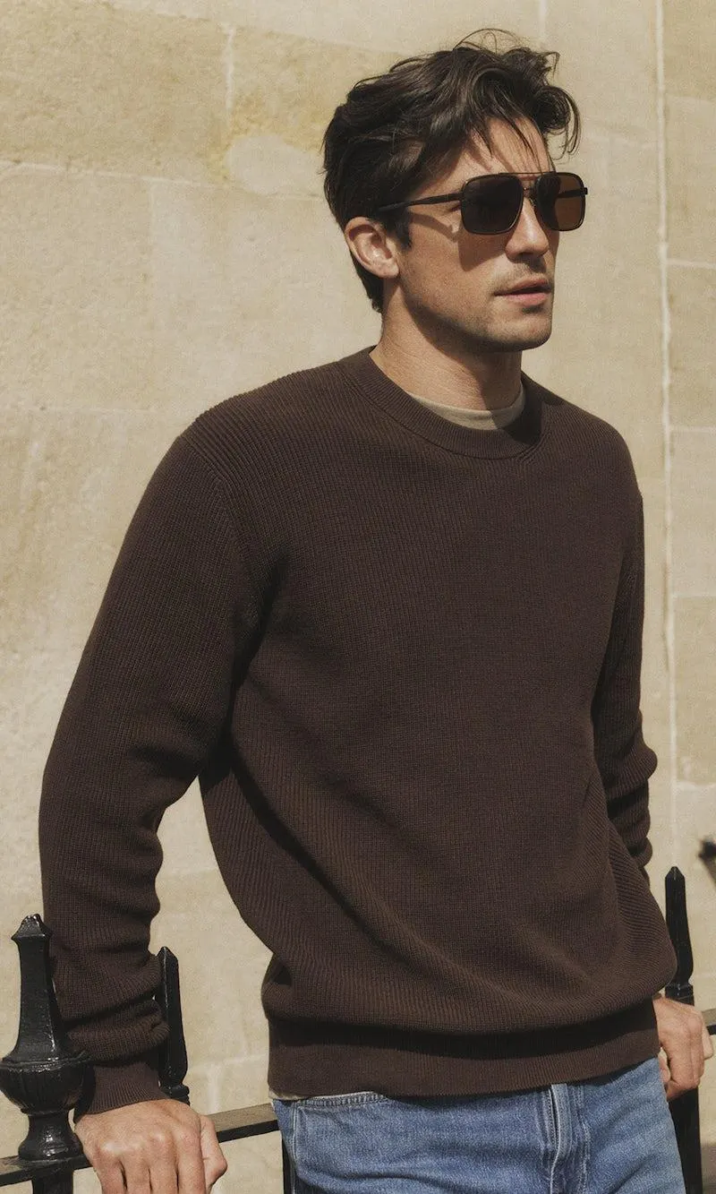 Strikket genser i bomull