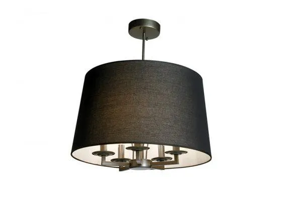 Taklampe Aruba D60cm 5armer sort sort skjerm