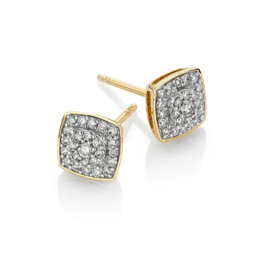 Diamantøredobber 375 Gult Gull 0,27 ct