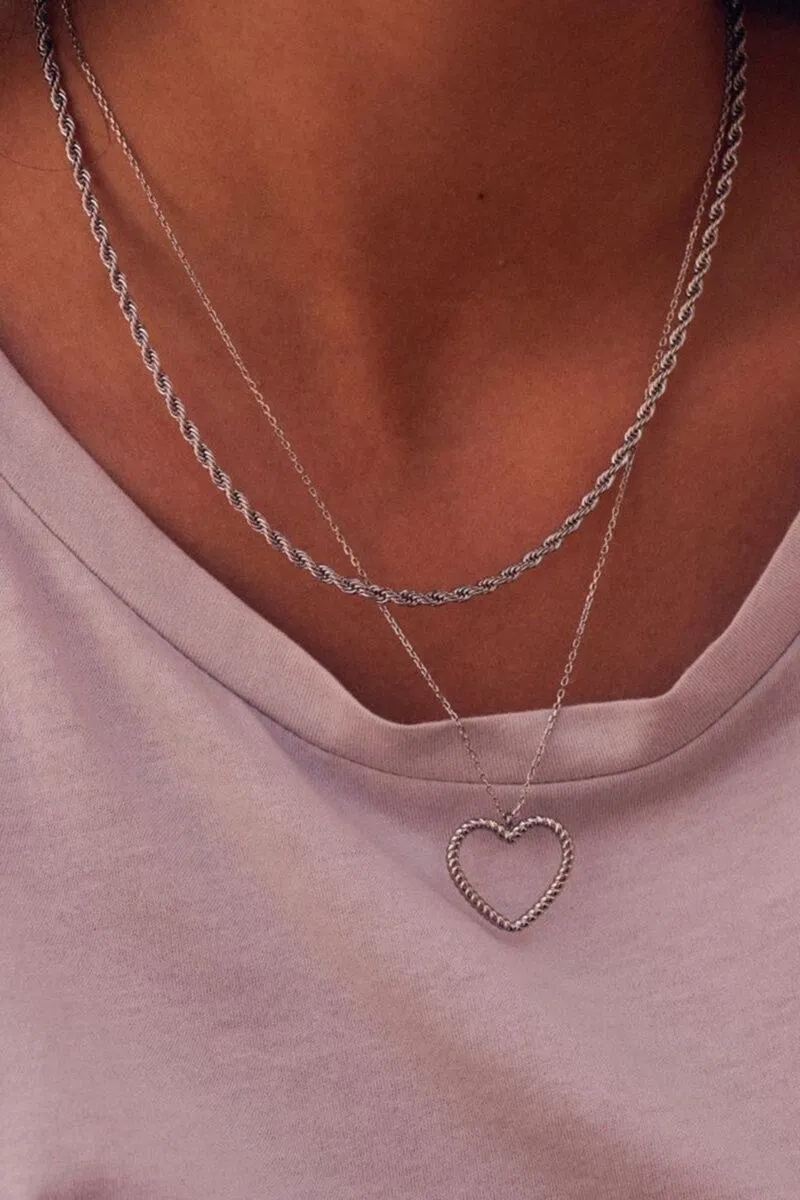 Rope Chain Necklace Steel