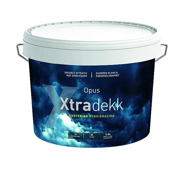 Hybridmaling glansgrad 30 hvit 9 liter