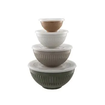 Bollesett med lokk, 4 stk