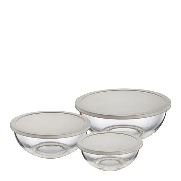 bAYk bollesett s/3 1/2/3,5L klar/lys grå