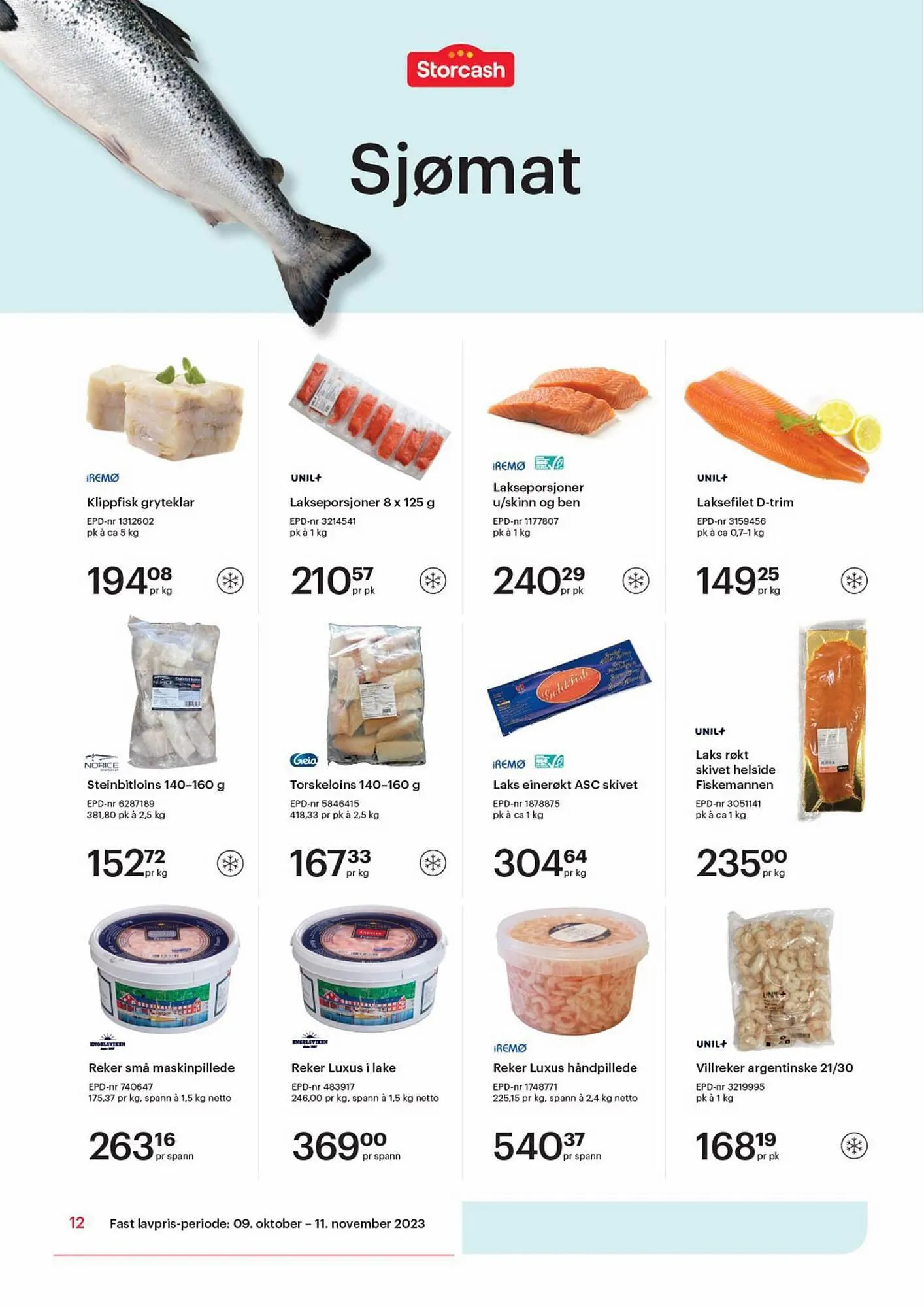 Storcash Kundeavis fra 9. oktober til 11. november 2023 - kundeavisside 12