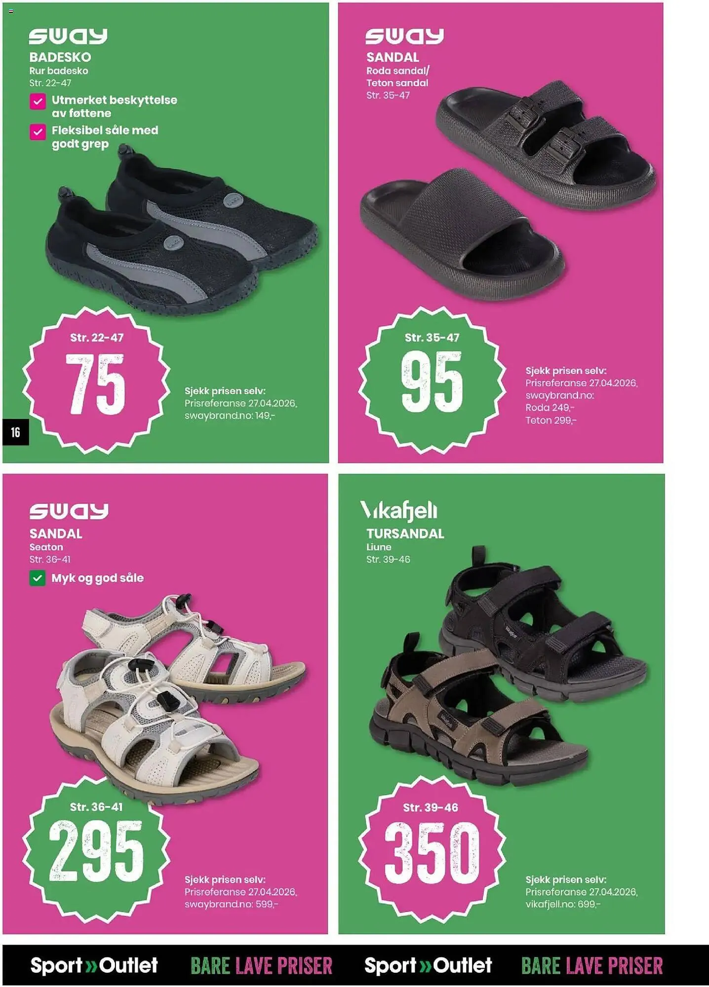 Sport Outlet kundeavis fra 12. mai til 17. mai 2026 - kundeavisside 16