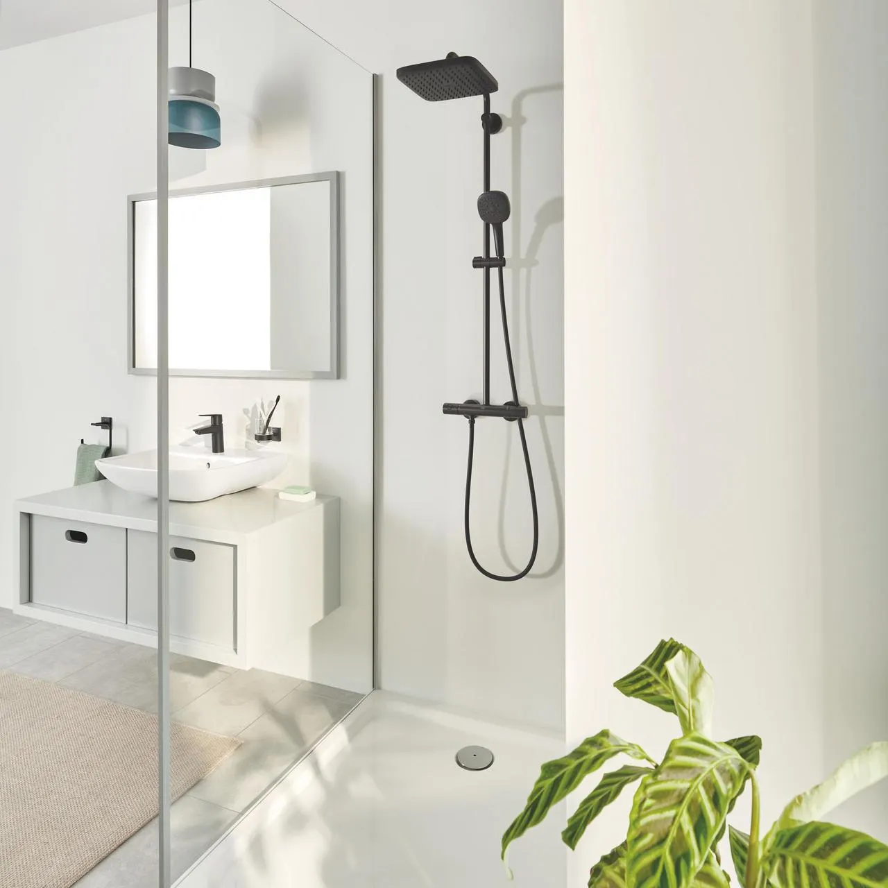 Grohe vitalio comfort 250 dusjsystem matt sort