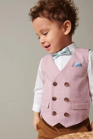 Waistcoat Set With Shirt & Bow Tie (3mths-7yrs)