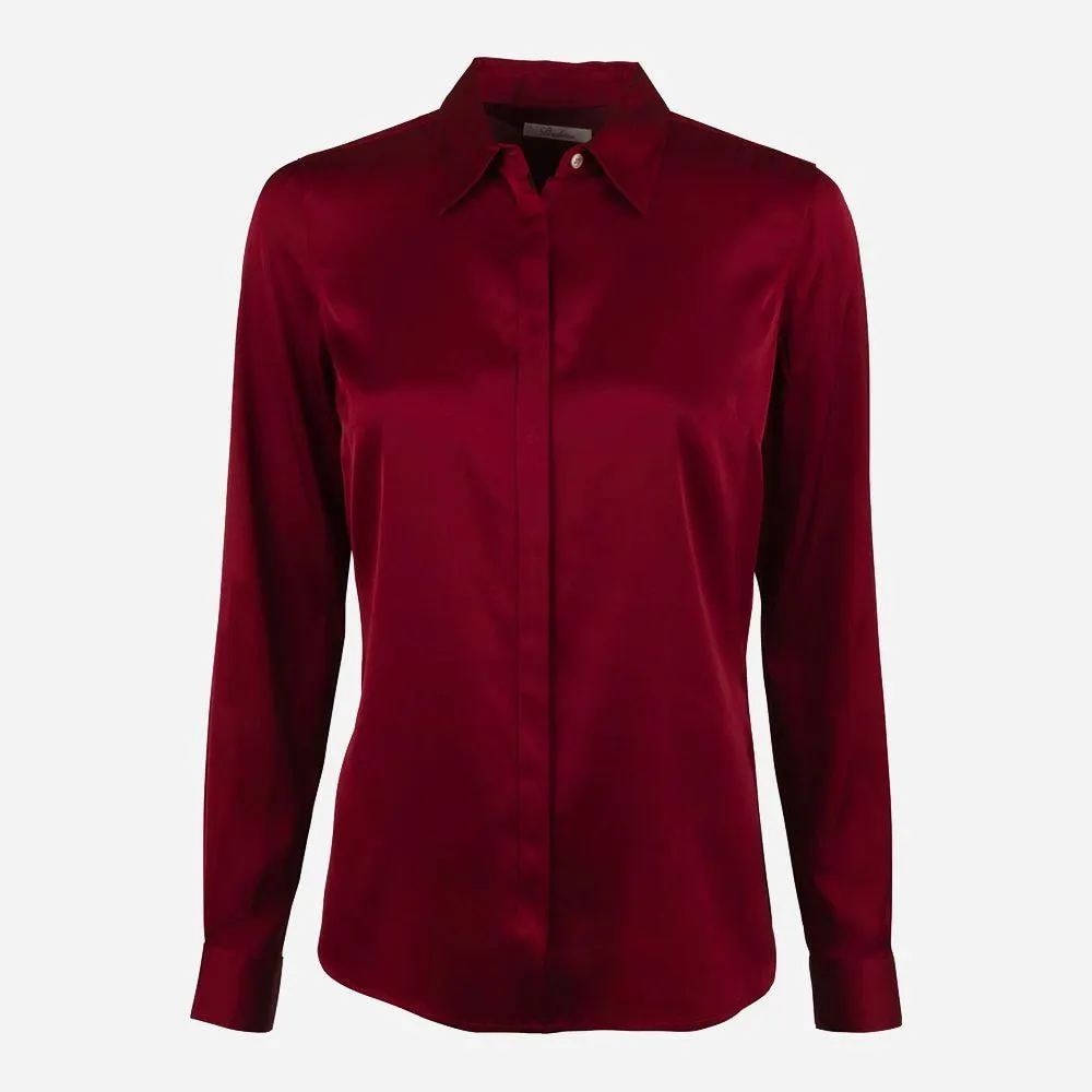 Susan Silk Shirt - Red