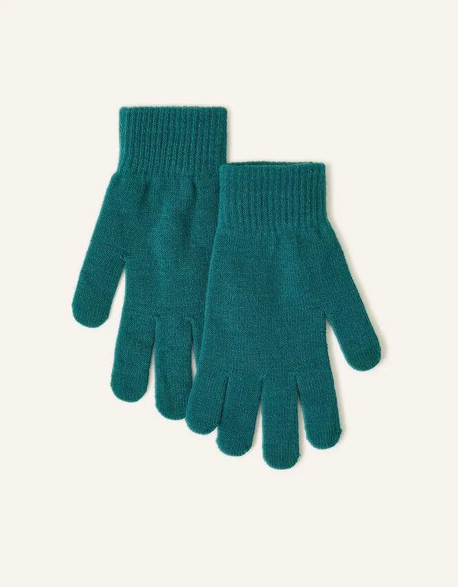 Super-Stretch Touchscreen Gloves Teal