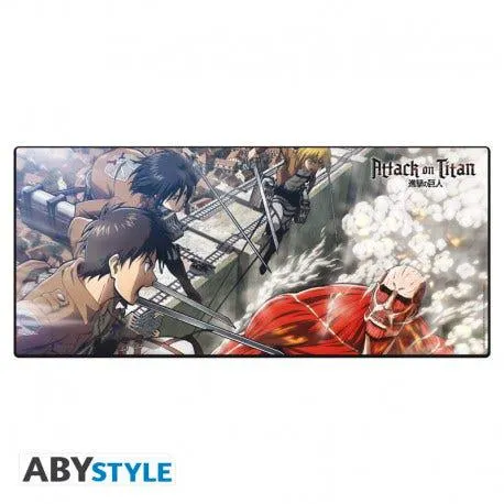 Eren vs Colossal Titan Mousepad XXL 90x40 cm