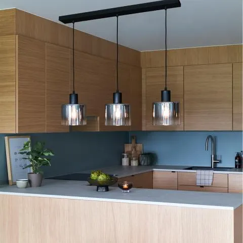 Bowl hengende skinne Røykfarget