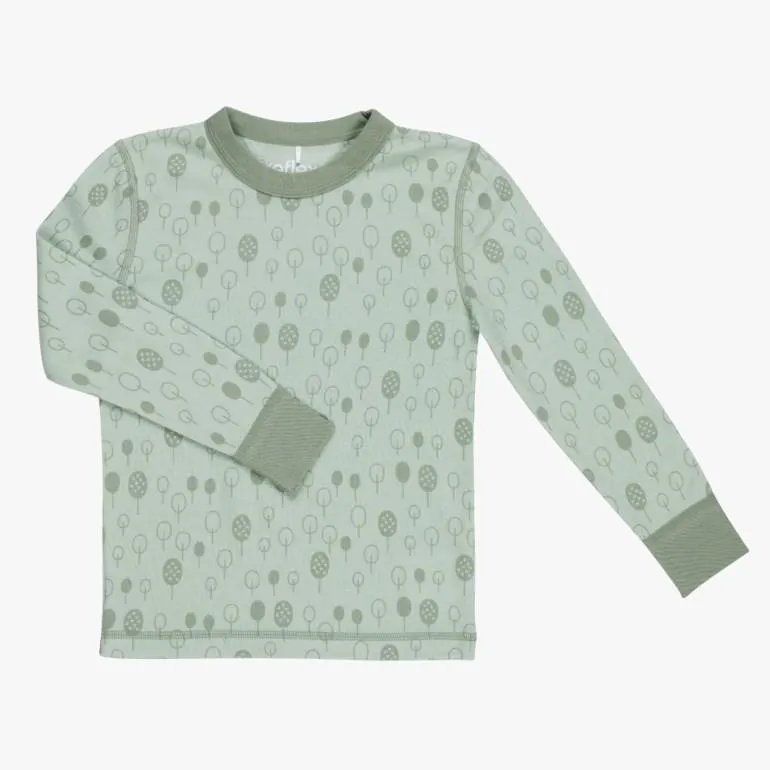 Nysnø trøye ull/bambus, greenfog