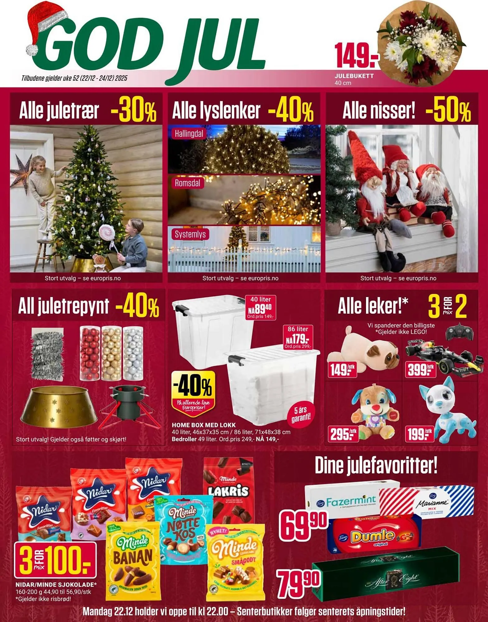 Europris kundeavis fra 22. desember til 28. desember 2025 - kundeavisside 1