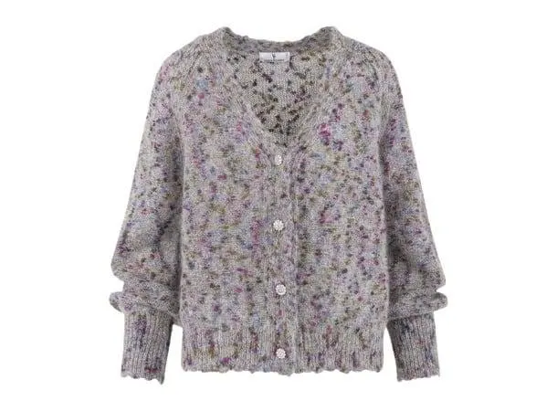 Joanna Cardigan – Grå/Magenta