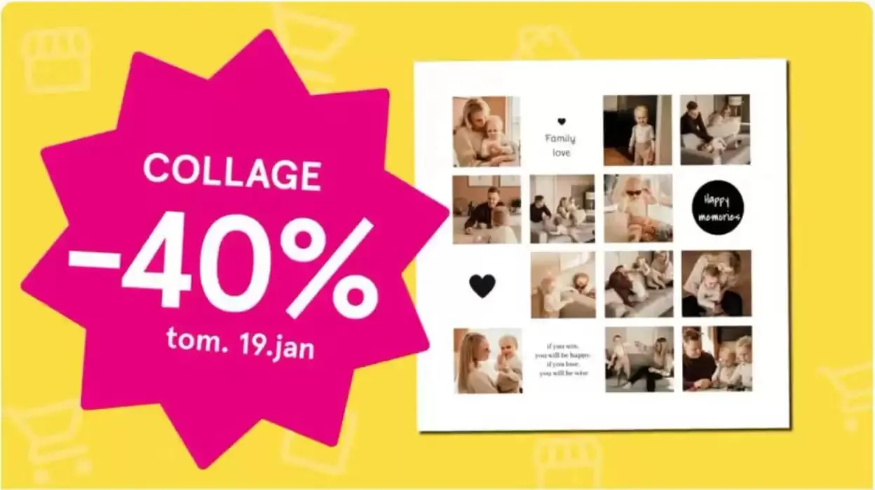 Collage 40% fra 3. januar til 19. januar 2025 - kundeavisside 1