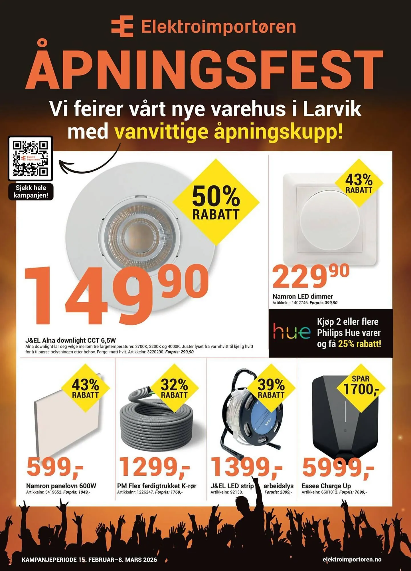 Elektroimportøren kundeavis fra 15. februar til 9. mars 2026 - kundeavisside 1