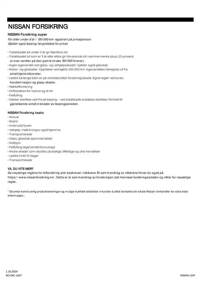 Nissan LEAF fra 2. oktober til 2. oktober 2025 - kundeavisside 14