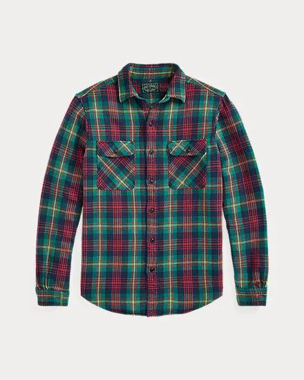 Custom Fit Plaid Flannel Workshirt