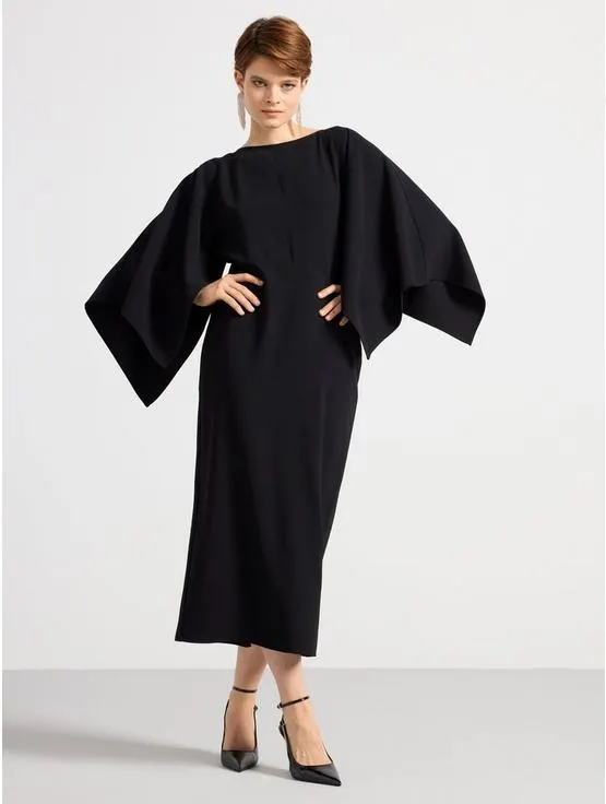 Maxikjole med vide ermer