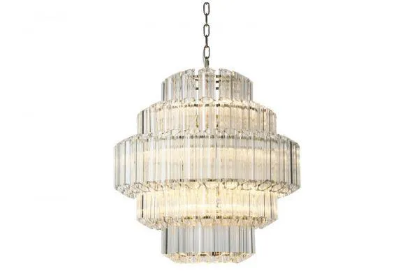 Taklampe Praha exclusive Ø66cm H67cm clear glass/gold