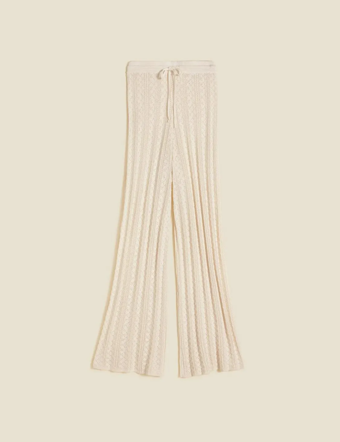 Thiril Crochet Knit Trousers White
