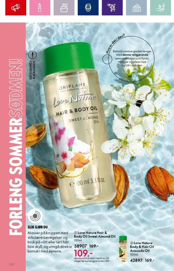 Oriflame kundeavis til 12.09.2023 fra 31. august til 12. september 2023 - kundeavisside 160