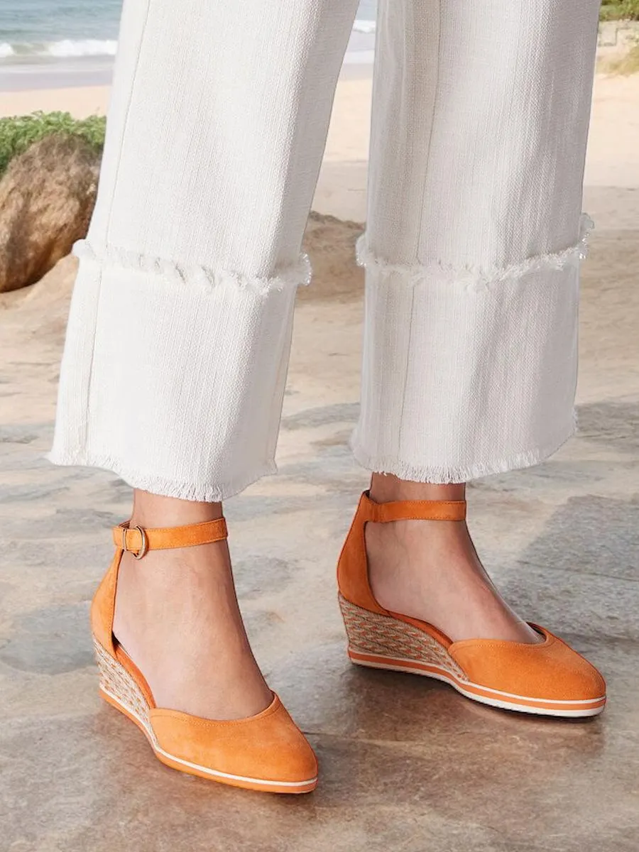 Sunrise Wedge Espadrillos Leather