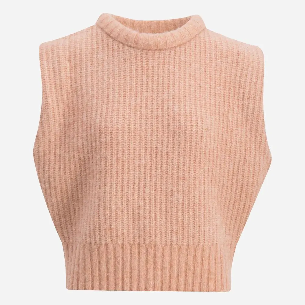 Sila Knit Vest Peach