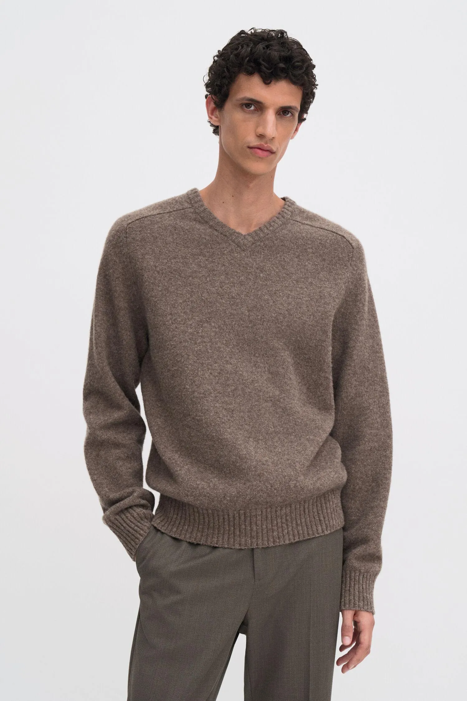 Yak Wool V- Neck Sweater