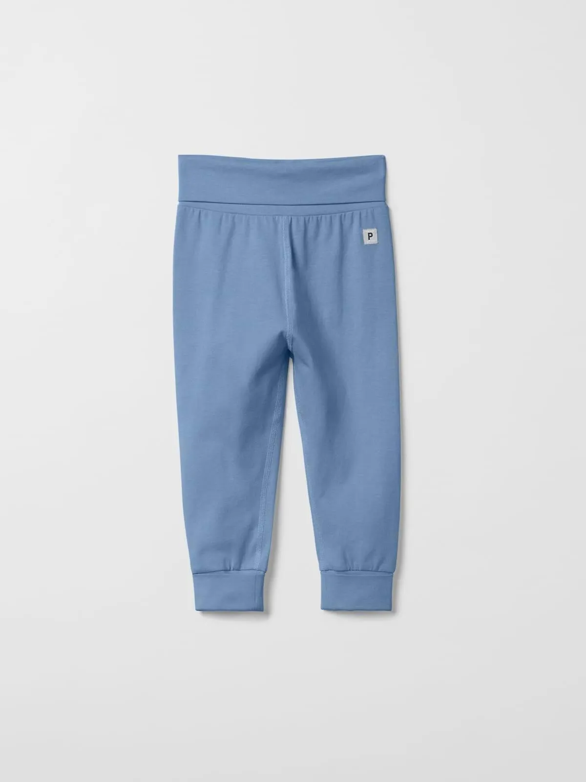 Bukse med nedbrettbare vrangborder ensfarget