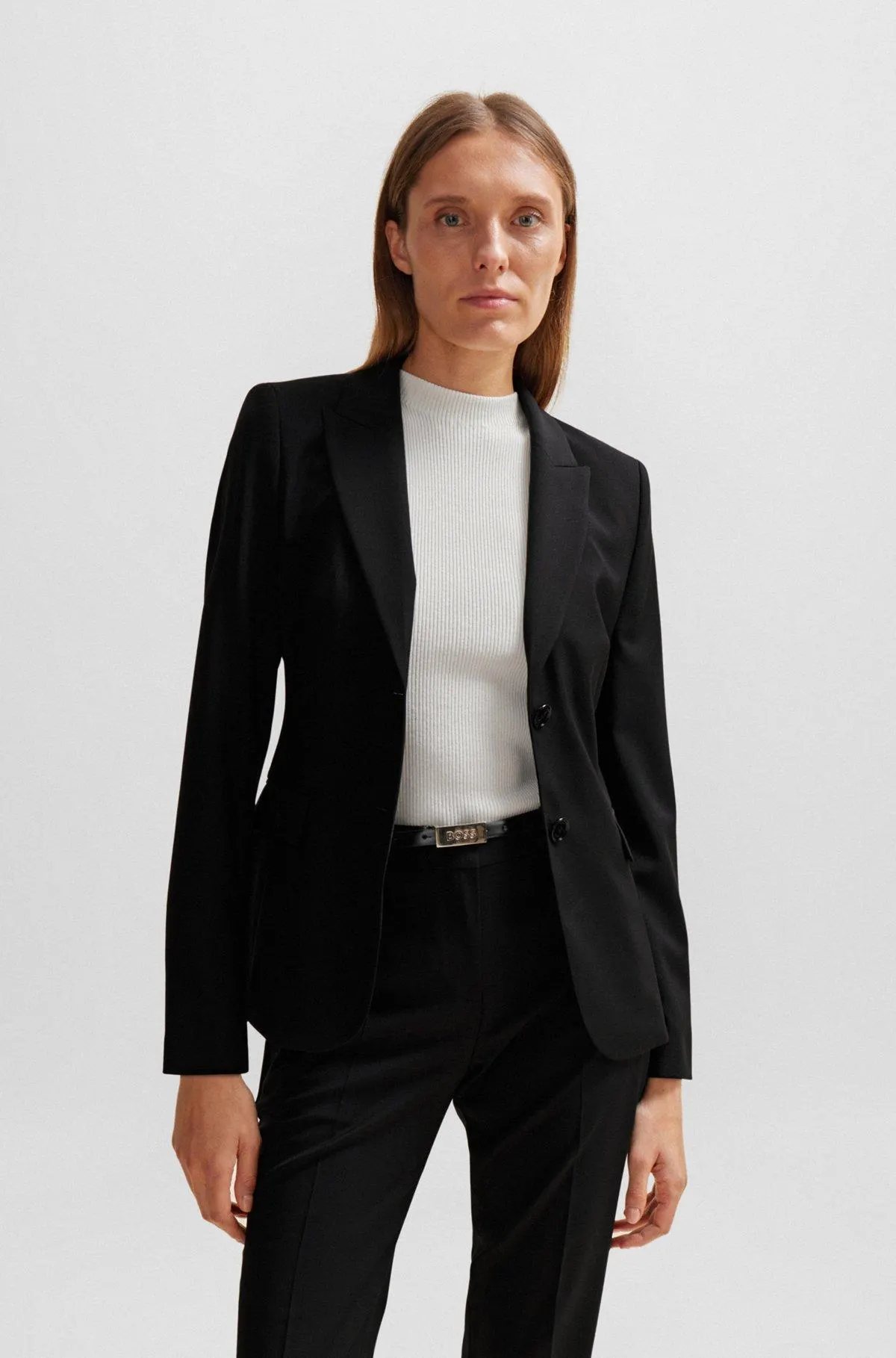 Regular-fit blazer in virgin wool