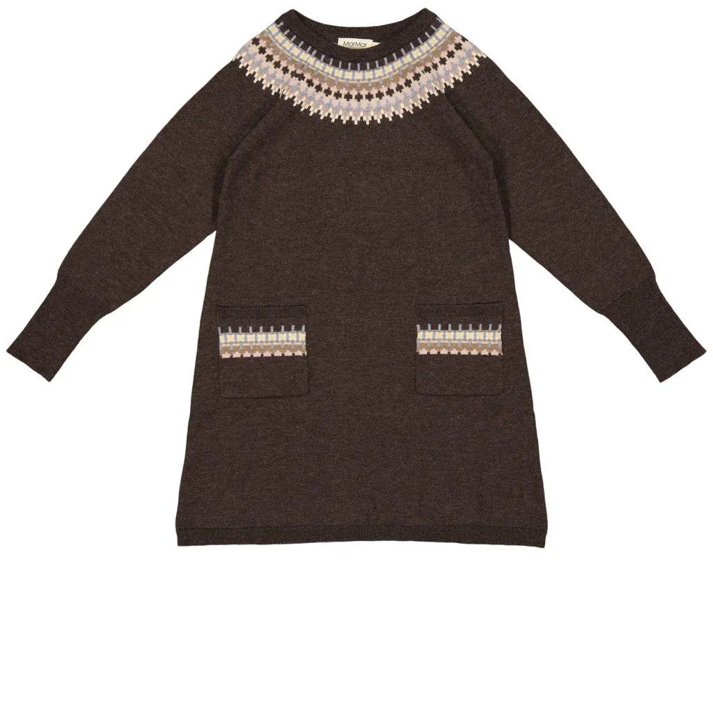 Strikketkjole Rose Brown Mix