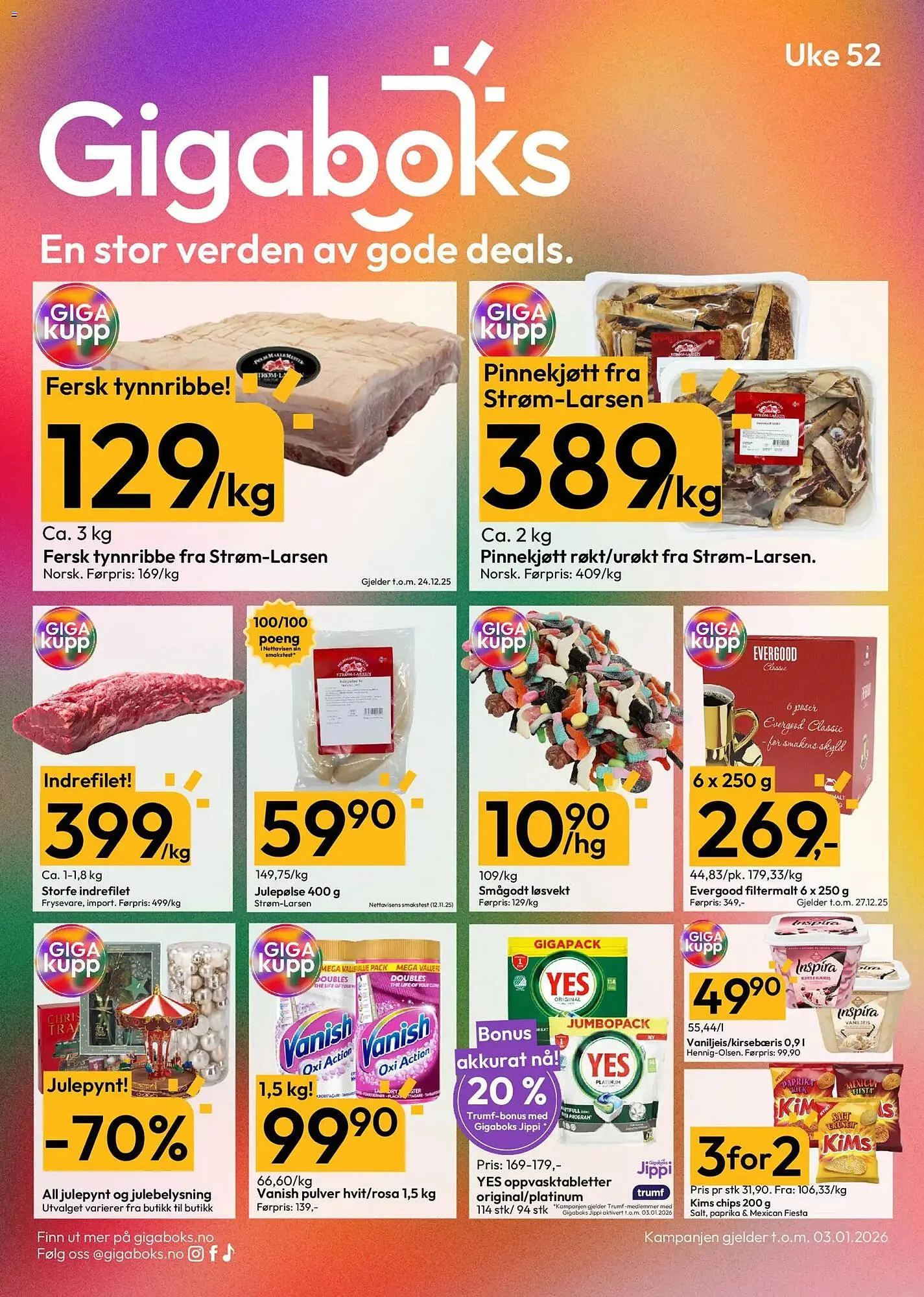Gigaboks kundeavis fra 22. desember til 3. januar 2026 - kundeavisside 1